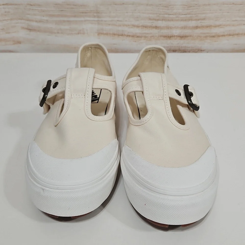 Vans Cream Canvas Slip-On Mary Jane Style 93 Shoe Sneaker 8.5 - Picture 7 of 13